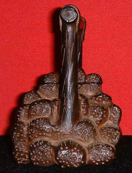 Bamboo design clay tea cup (Front view)